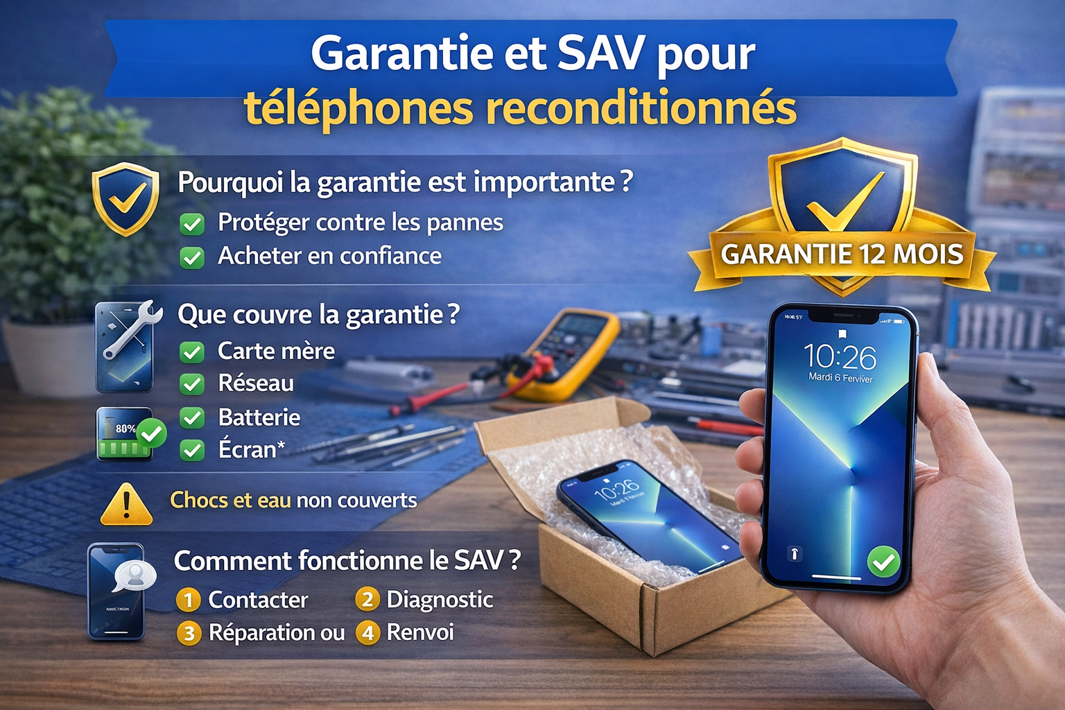 Garantie et SAV pour téléphones reconditionnés