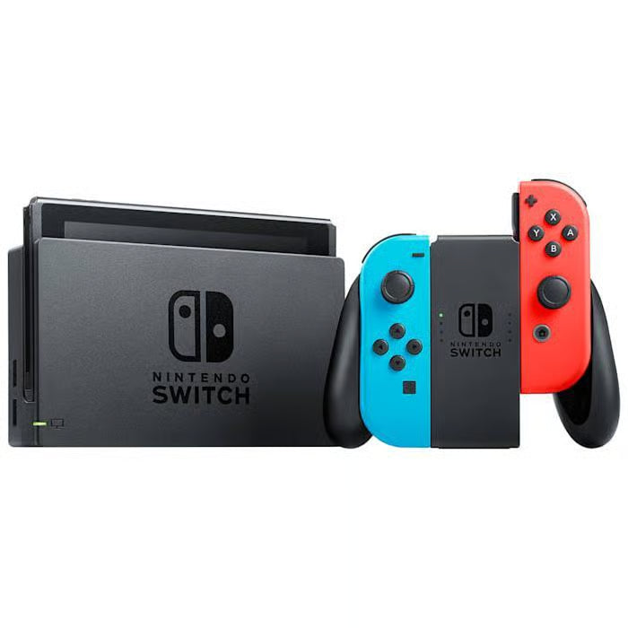 Switch (2019) Noir 32 Go + 2 Joy Con Bleu Néon & Rouge Néon